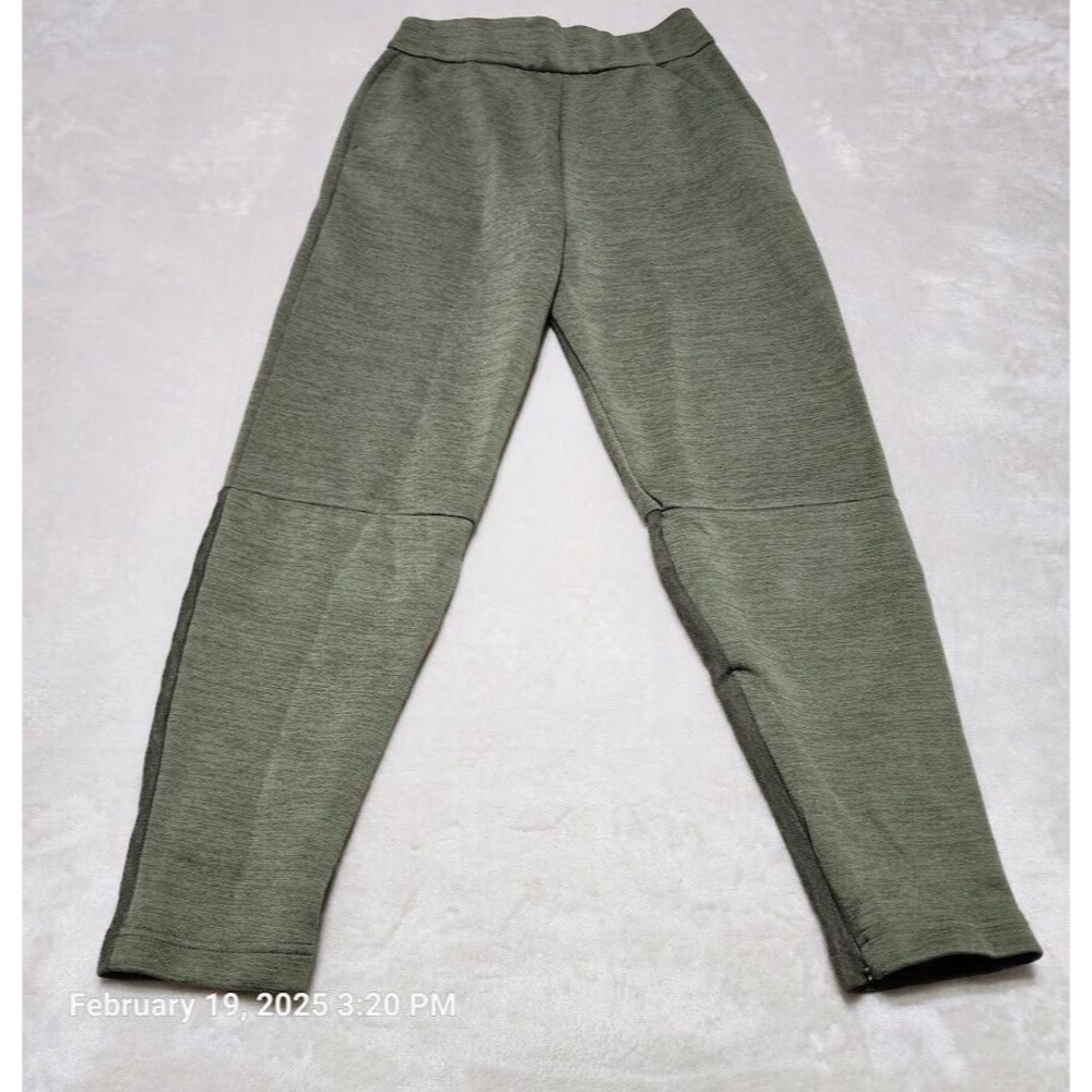 Adidas Sport Climalite Men's S Z.N.E. Tapered Green Pants Zippered Leg & Pockets